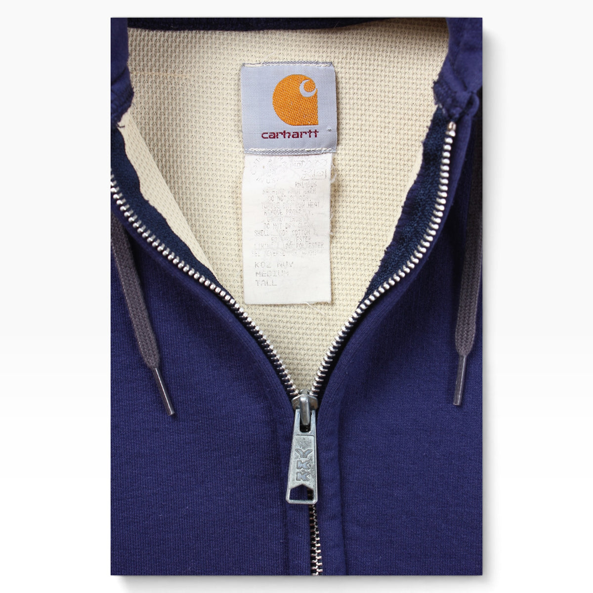 90s Carhartt thermal lined zip hoodie Small