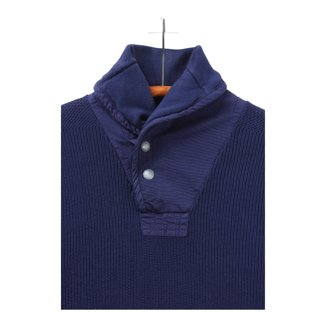 Polo Ralph Lauren nautical cotton shawl neck sweater large