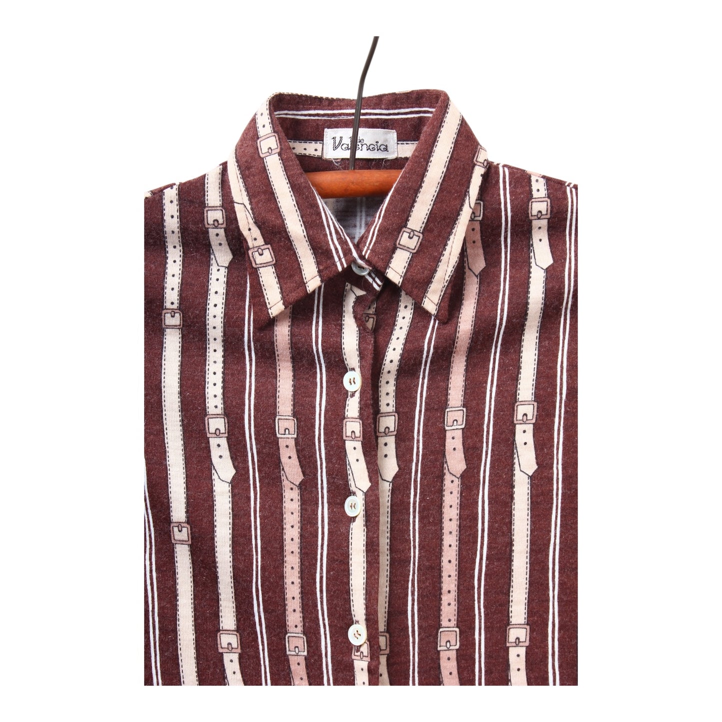 90s Belt print shirt wool women’s sized XS?