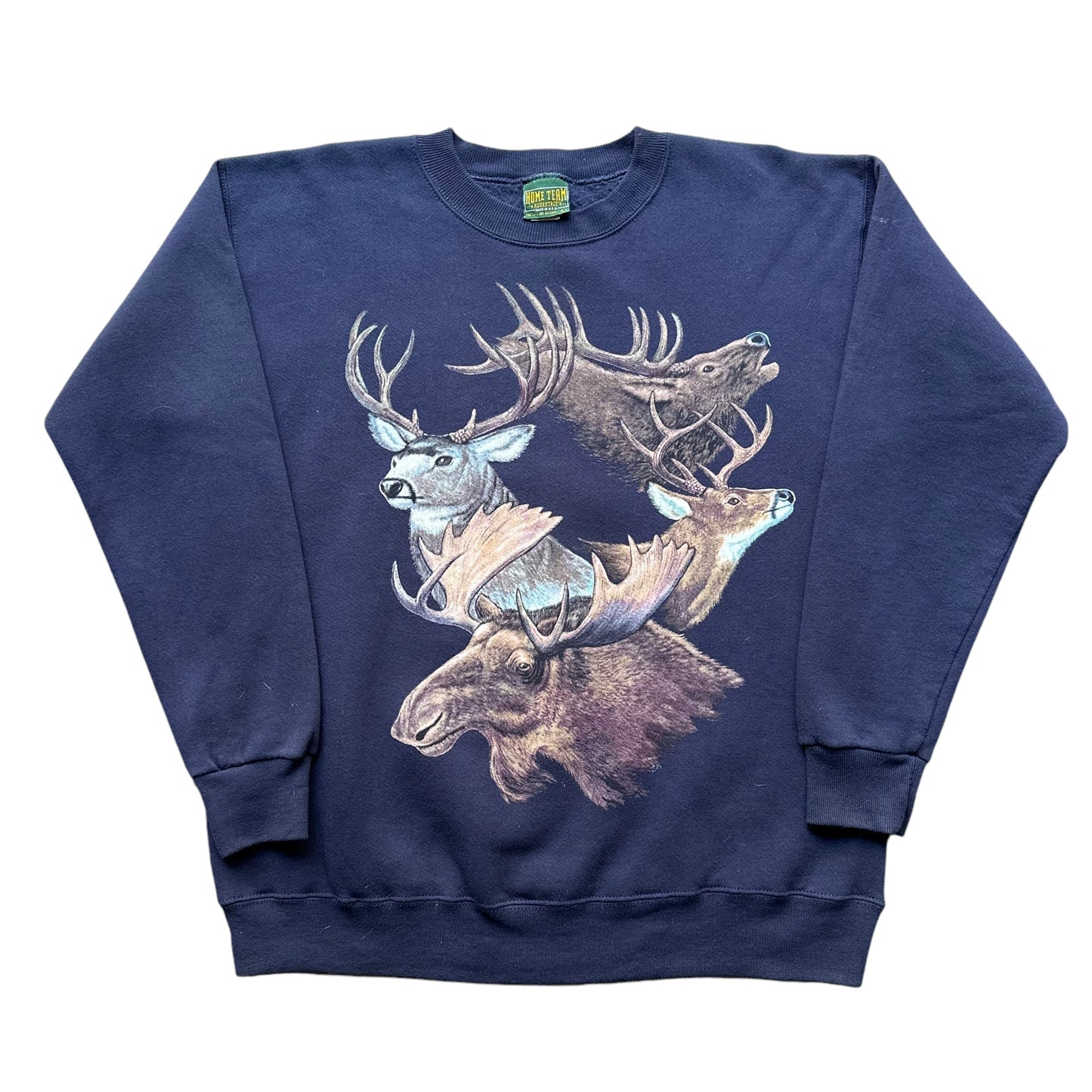 90s Deer and elk crewneck sweatshirt XL