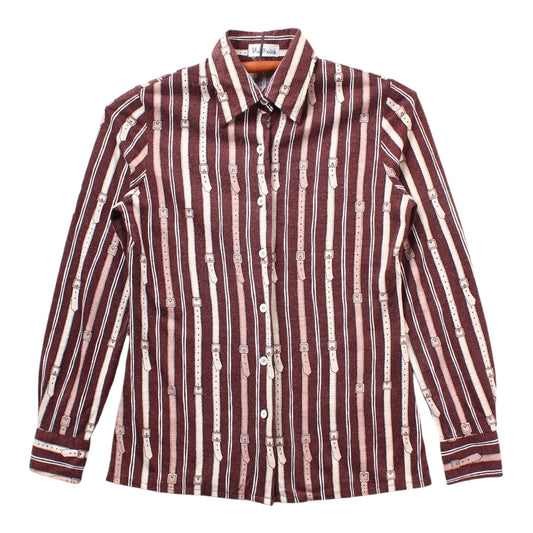 90s Belt print shirt wool women’s sized XS?