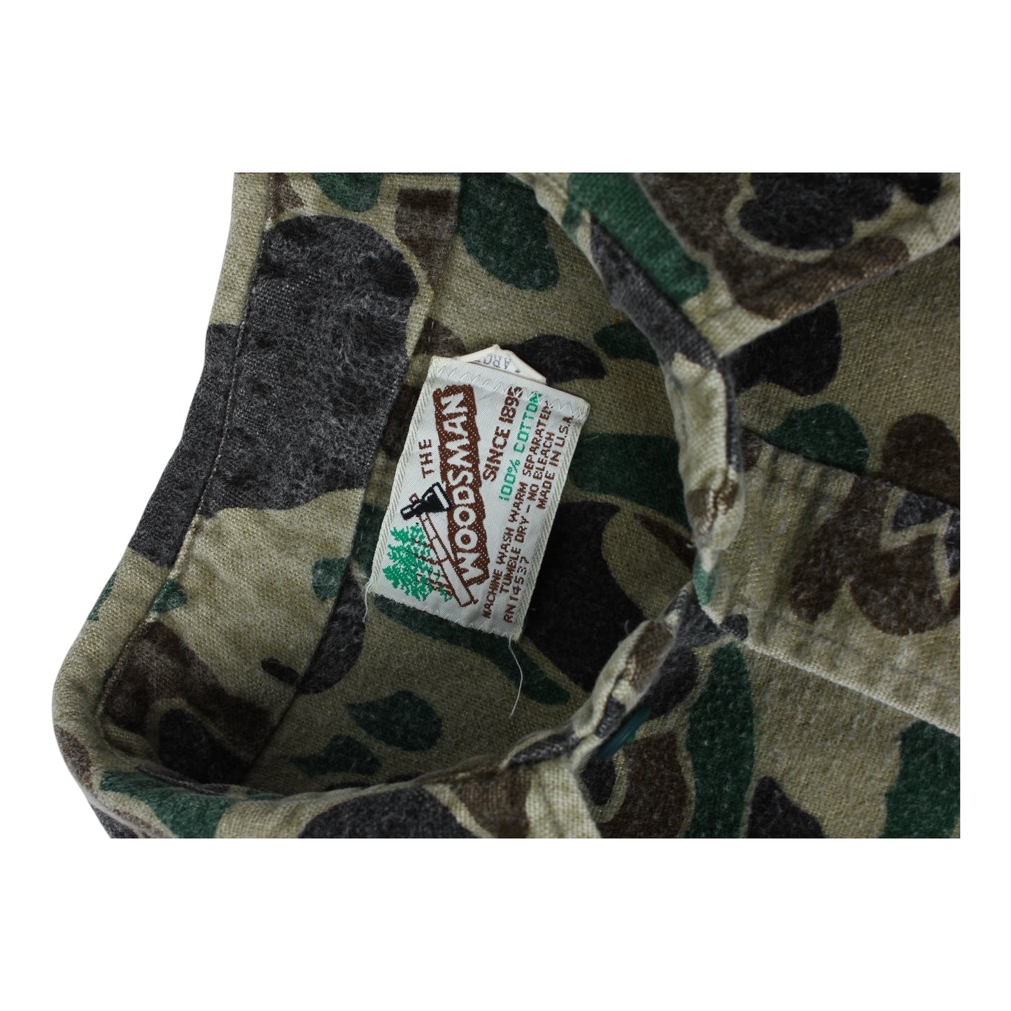 80s Camo chamois shirt large