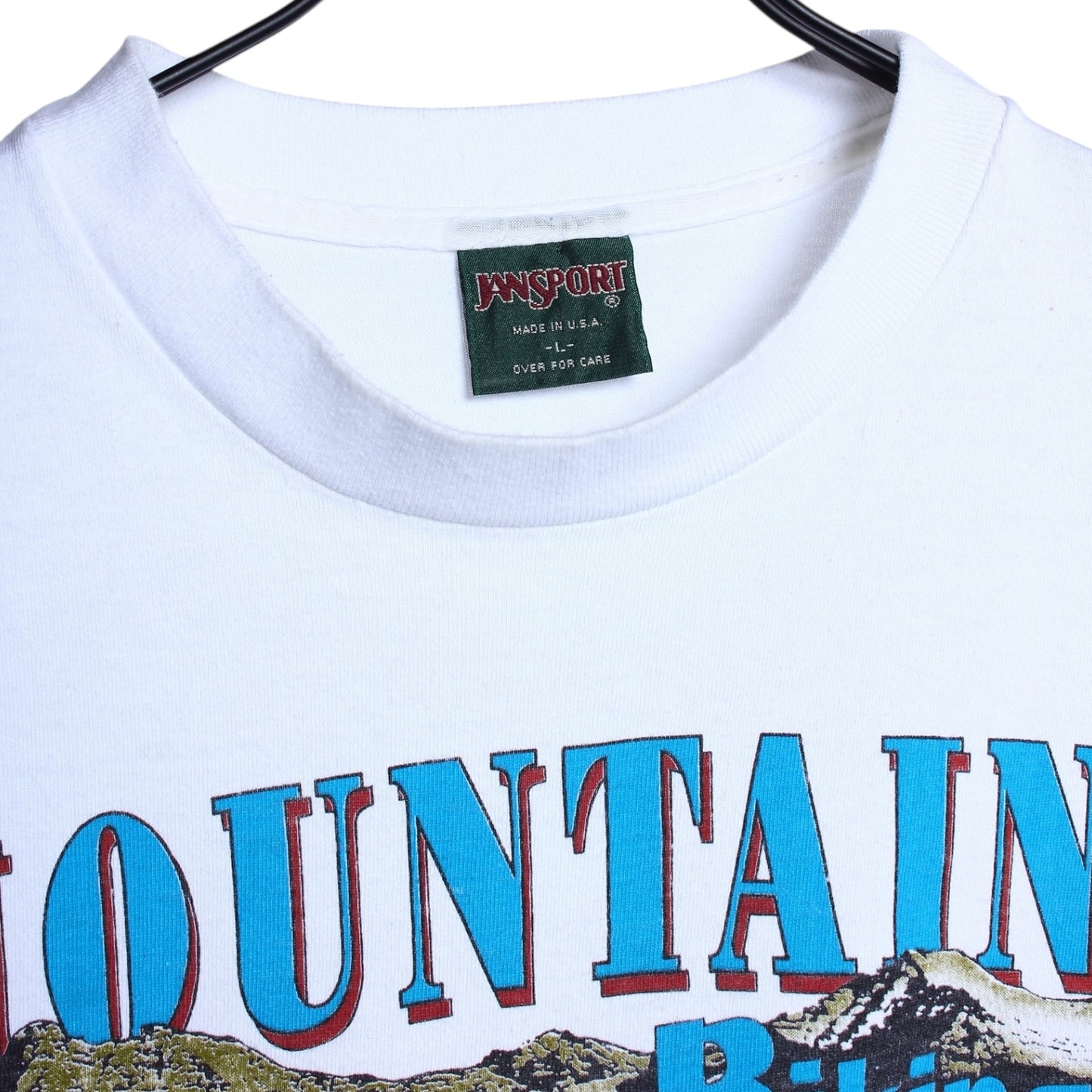 90s Mountain biking jansport tee large