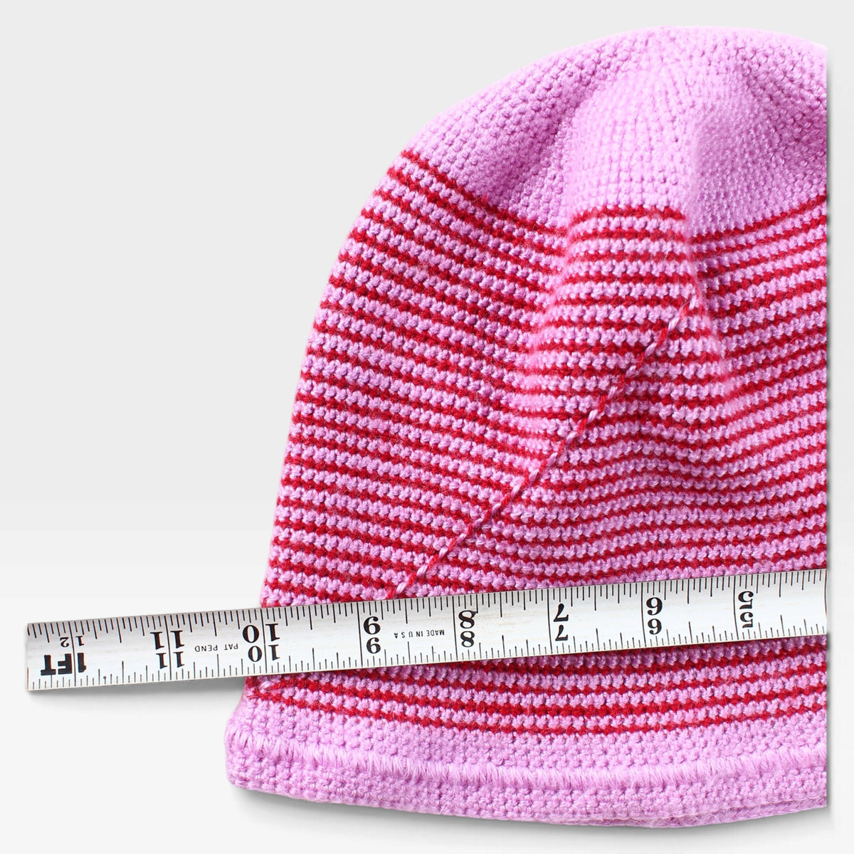 Cashmere feel woven knit beanie