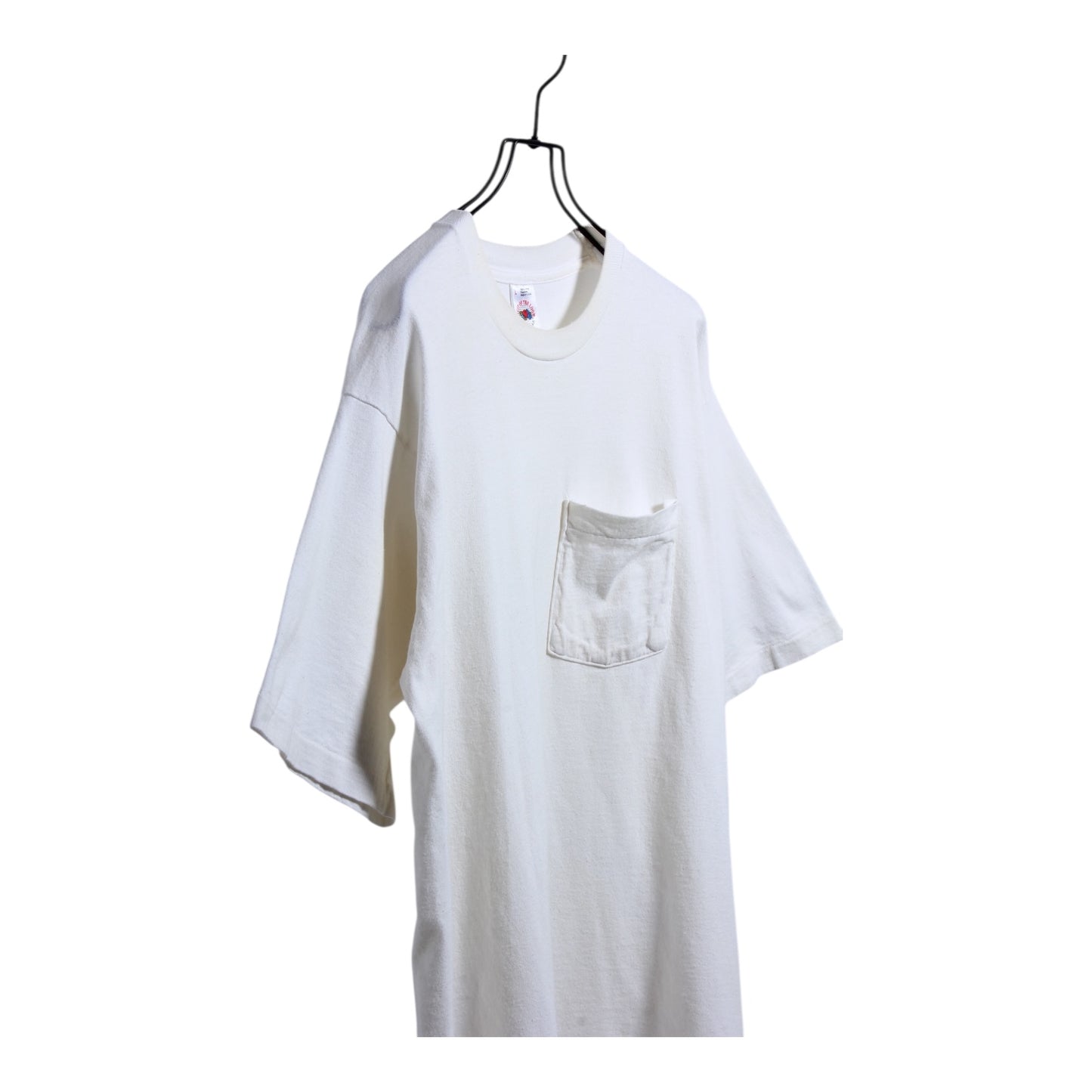 90s Blank white pocket tee large