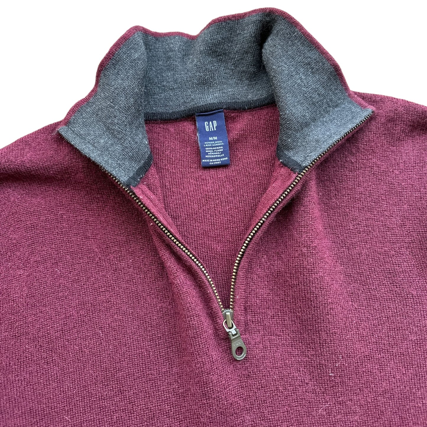 2003 Gap merino wool 1/4 zip Small