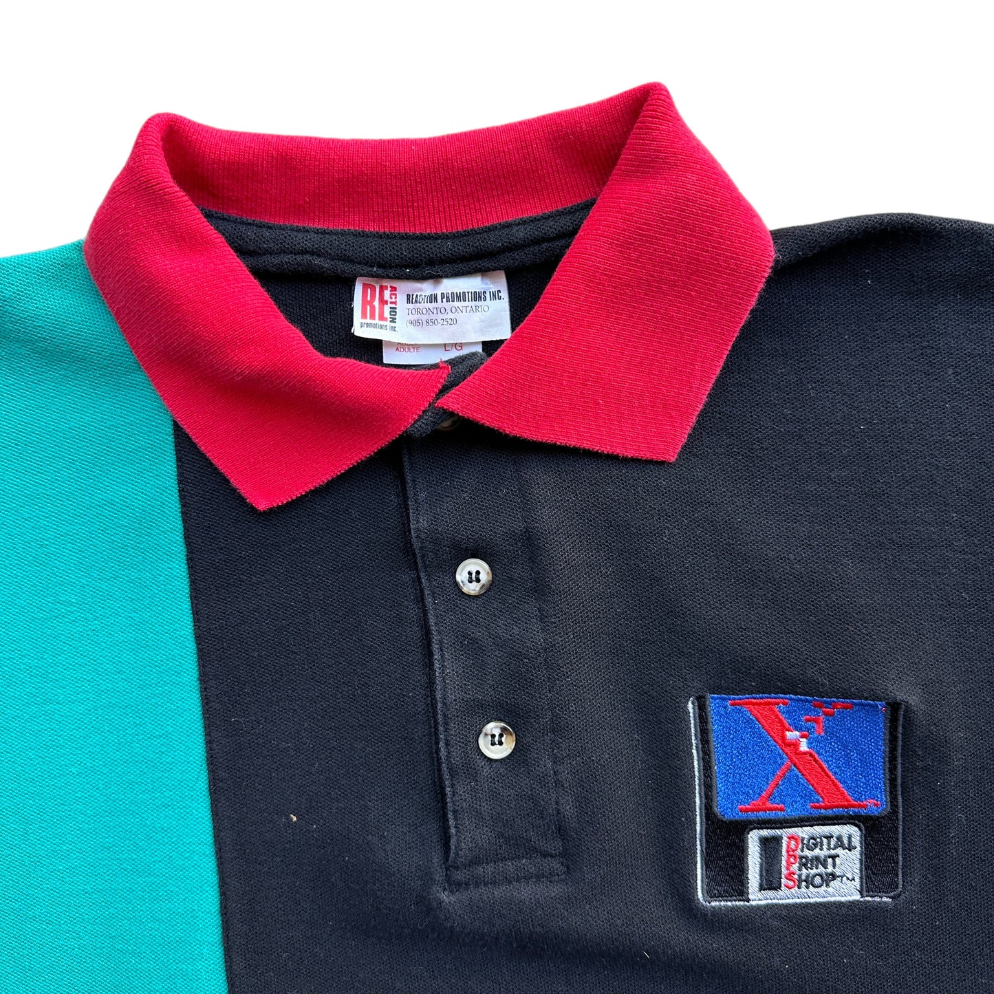 90s Xerox print shop polo M/L