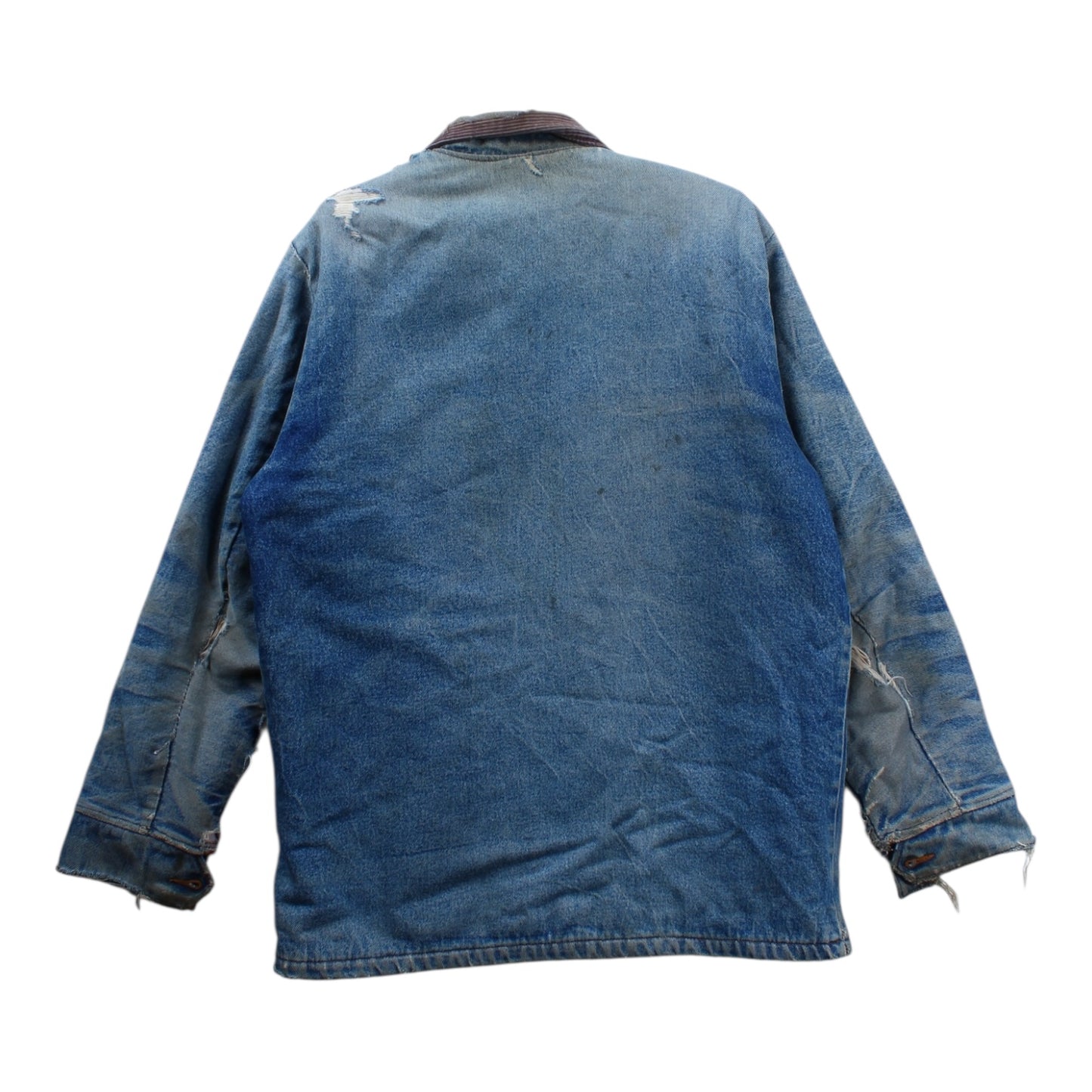 Well worn denim chore coat large