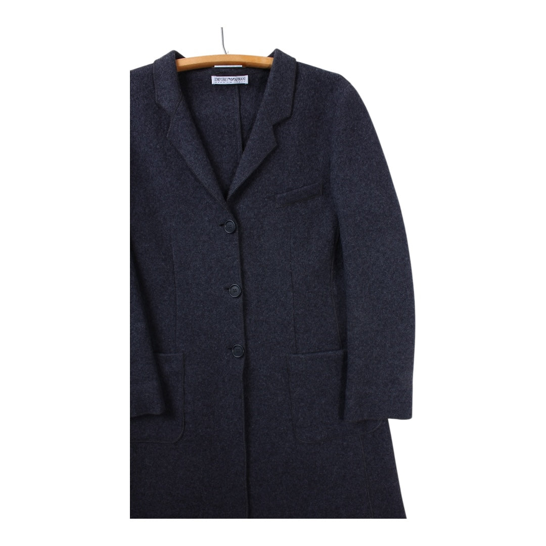 Emporio Armani lambswool overcoat Small