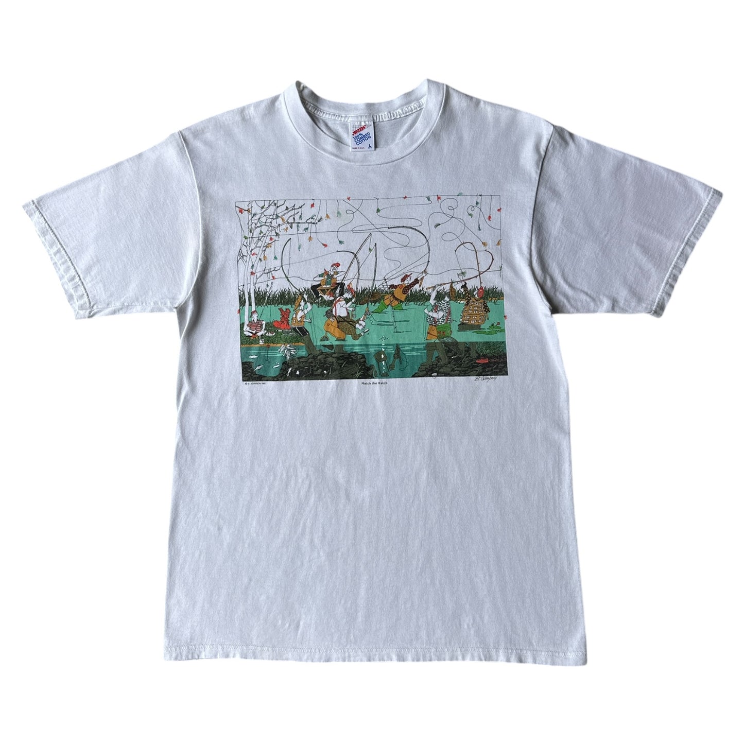 90s Match the hatch tee medium