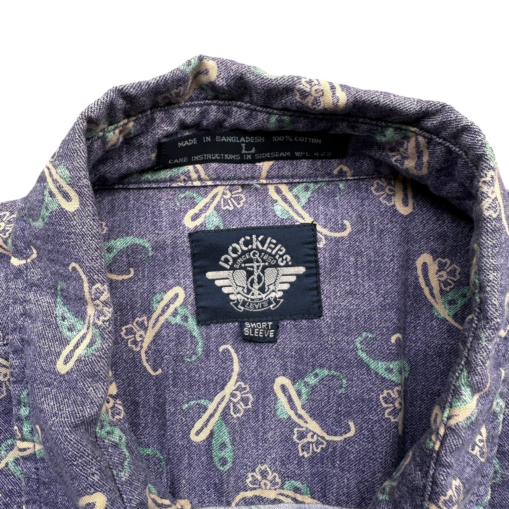 90s Dockers cotton button up short sleeve shirt XL