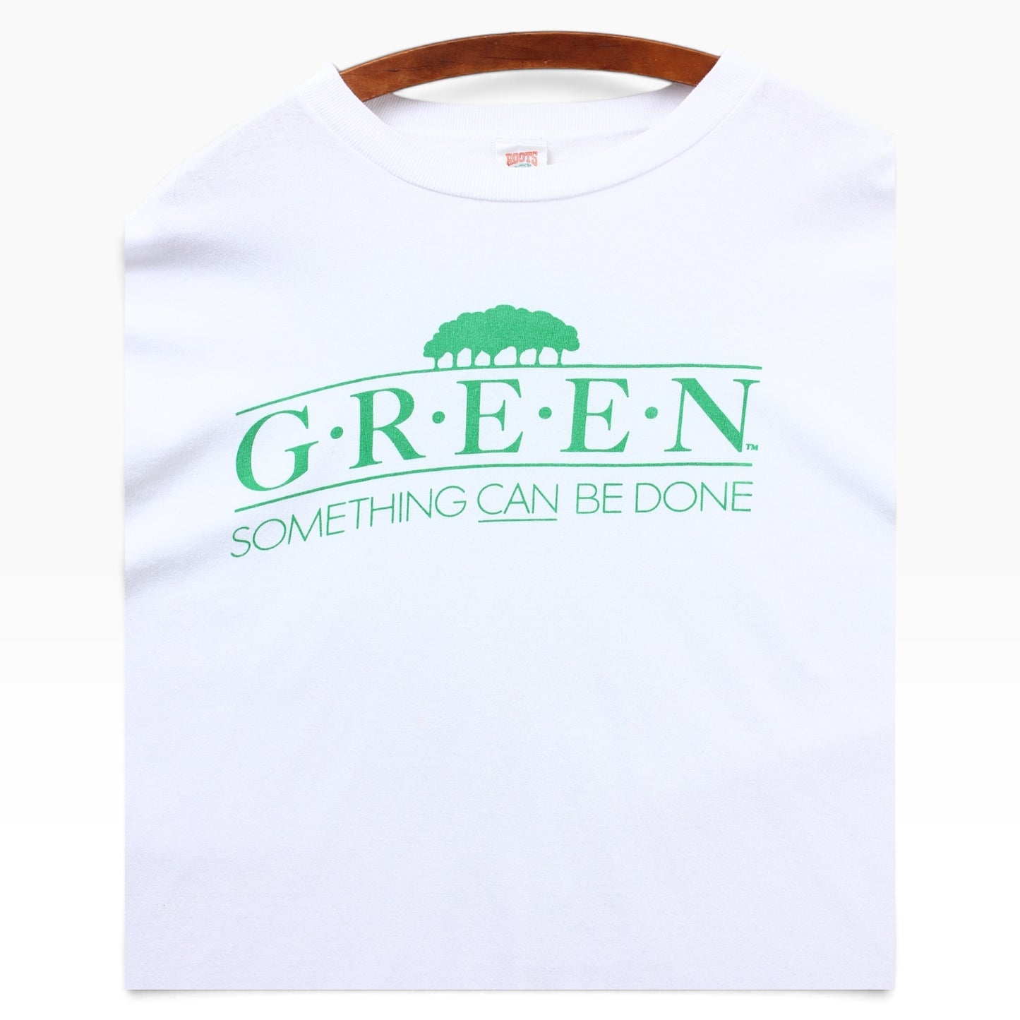 80s GREEN something can be down roots tee L/XL