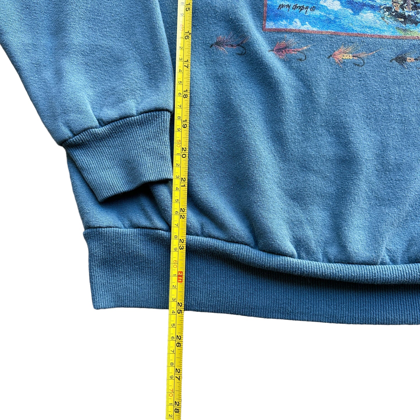 90s Fly fishing crewneck medium