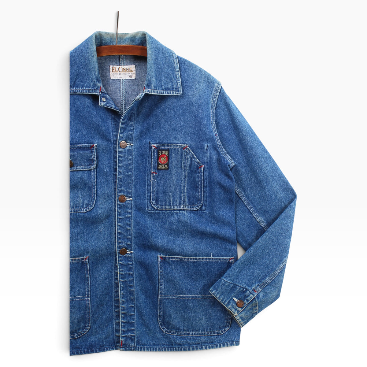 El Cisine denim chore coat small