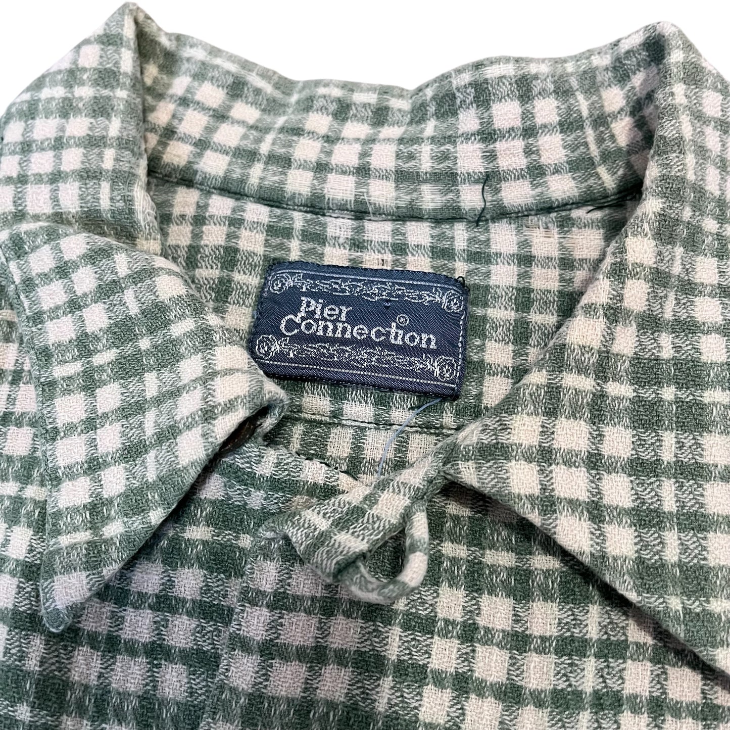 70s pier connection loop collar cotton button up medium