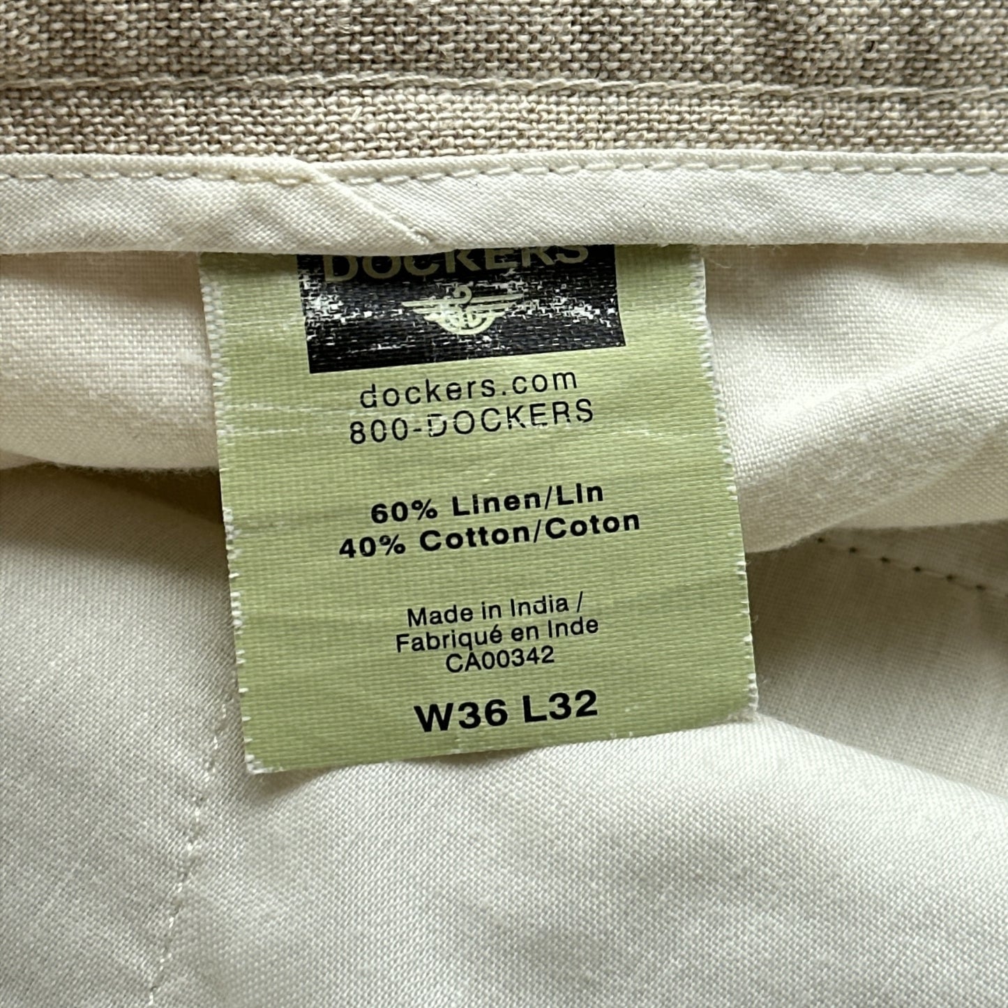 Dockers Linen cotton pants 36/32