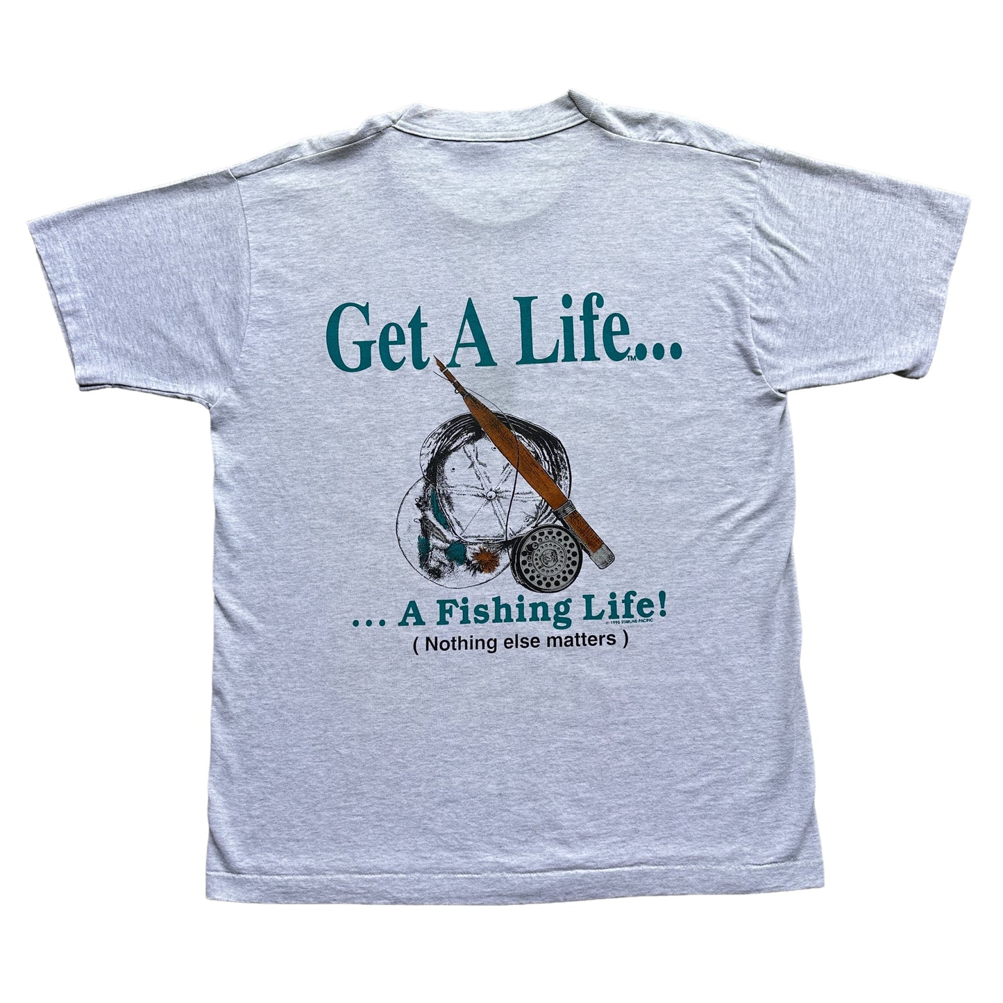 Get a life fishing tee large