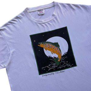 90s Wishing were fishing montana trout tee XL