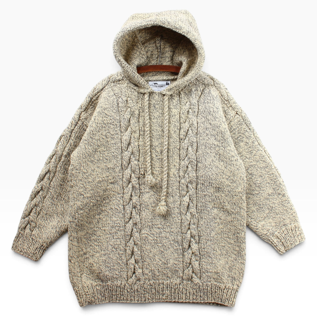 Winter houses hooded wool sweater Large