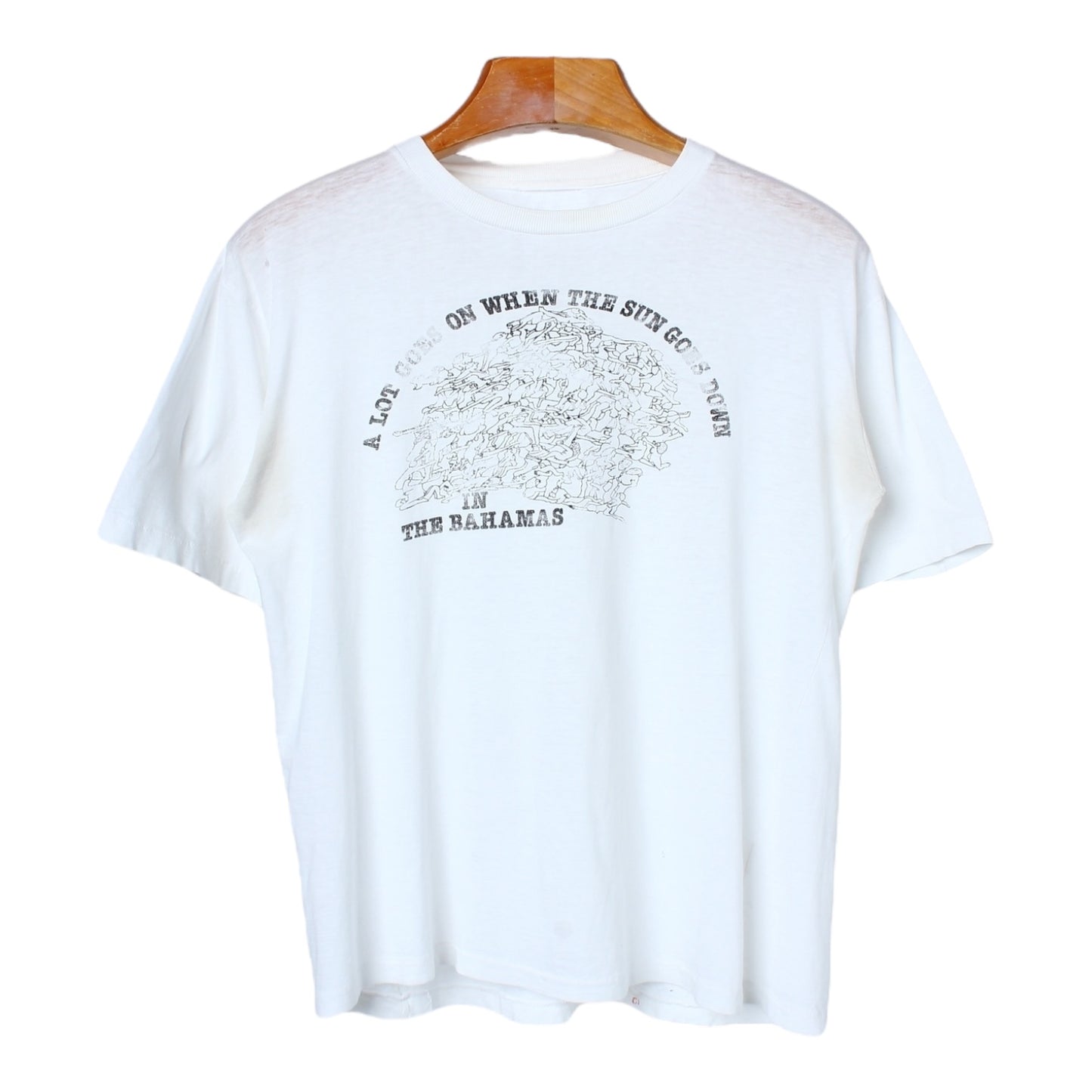 80s Allot goes on when the sun goes down bahamas tee medium