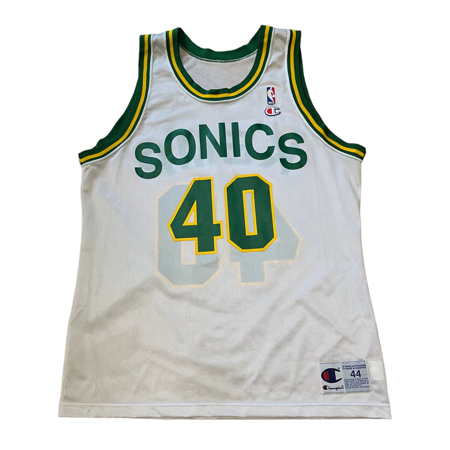 Sonics Shawn Kemp Champion Jersey. Size 44 large