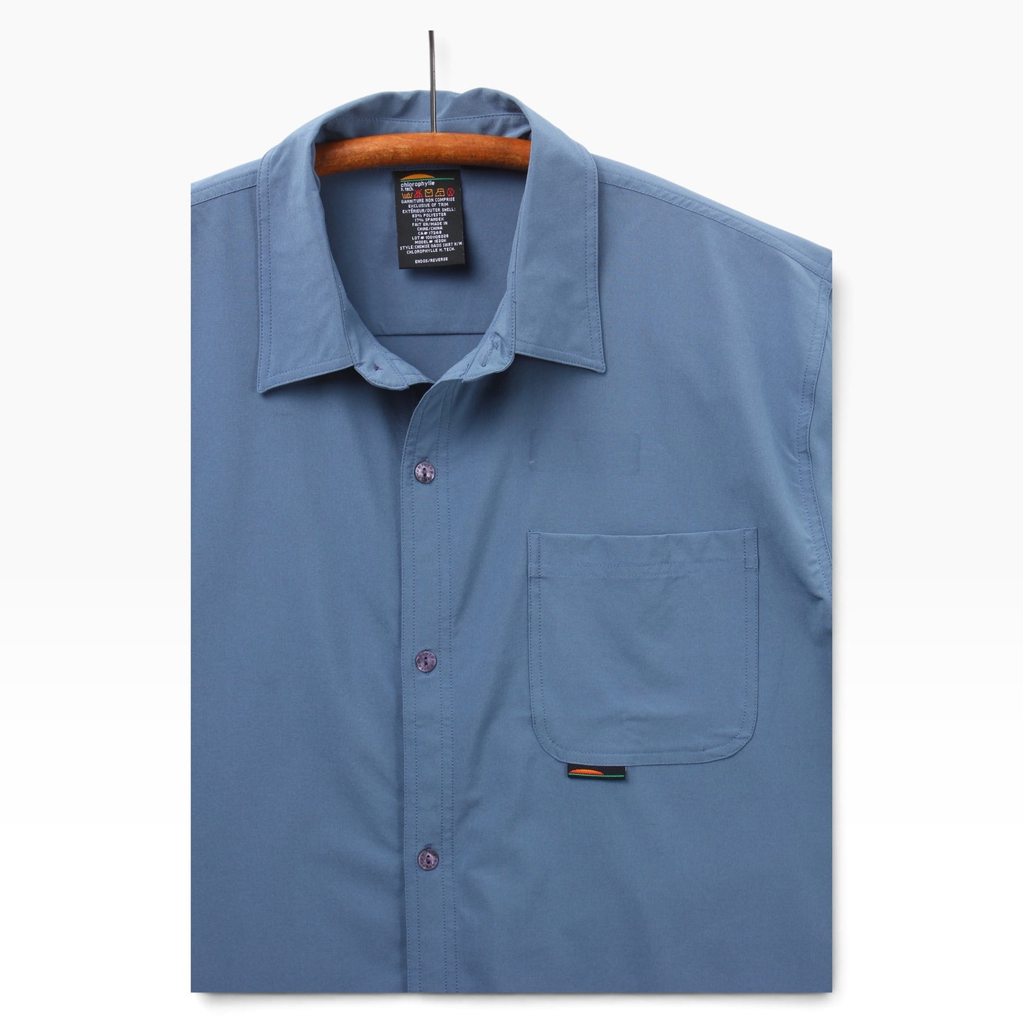 Chlorophylle nylon button up shirt XL
