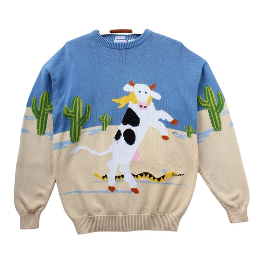 Cows cotton sweater large