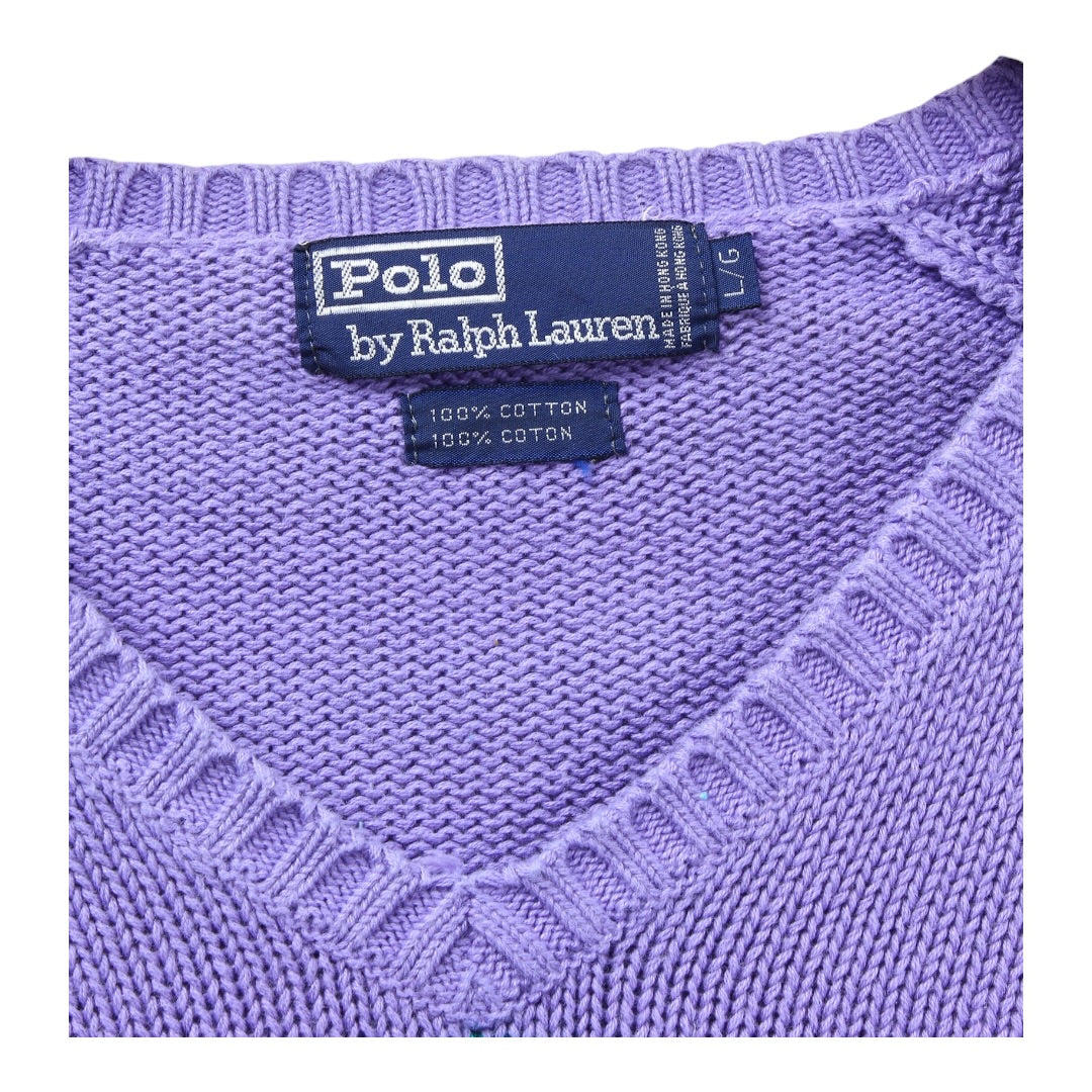 90s Polo Ralph Lauren cotton sweater. large easter