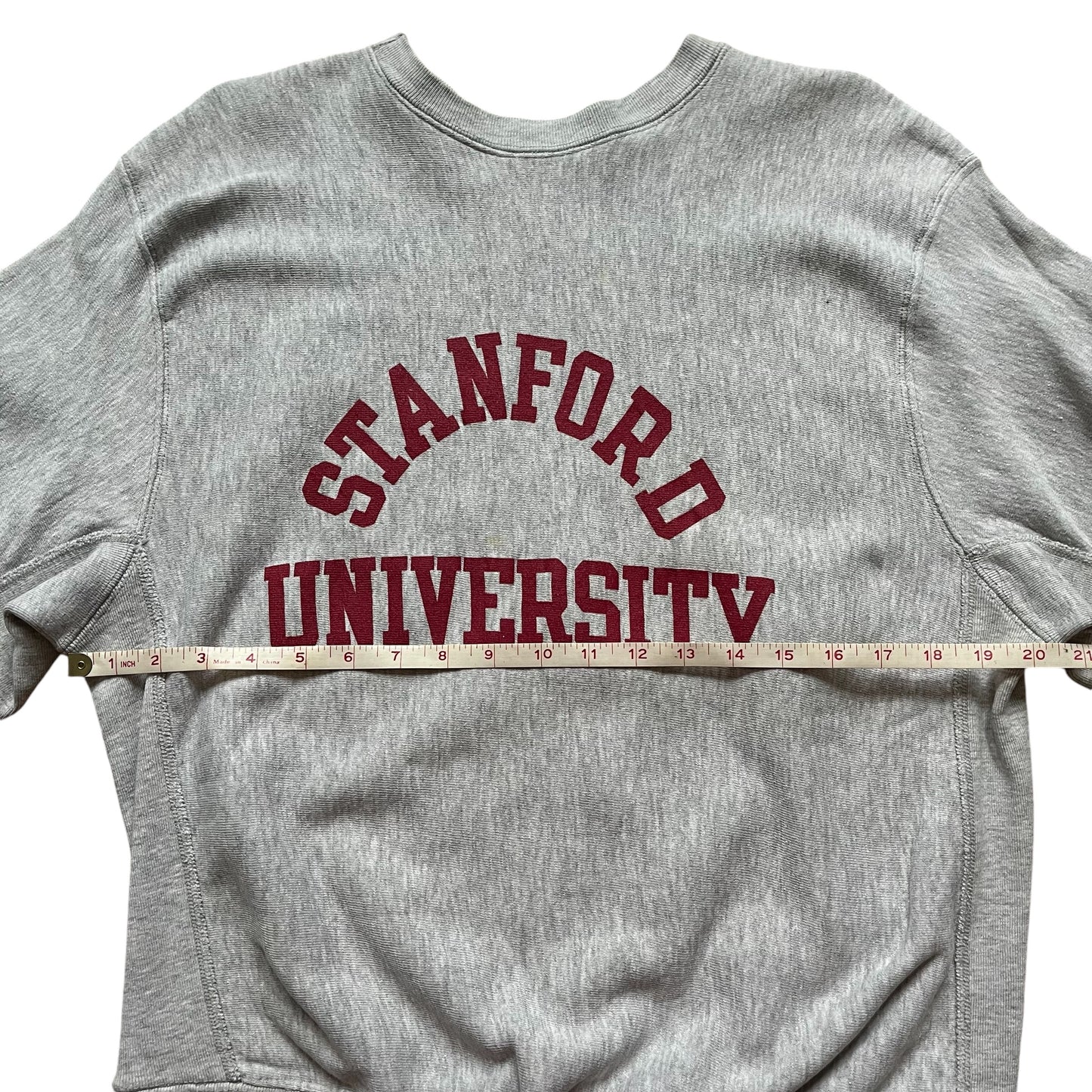 90s Stanford university thick reverse weave crewneck medium