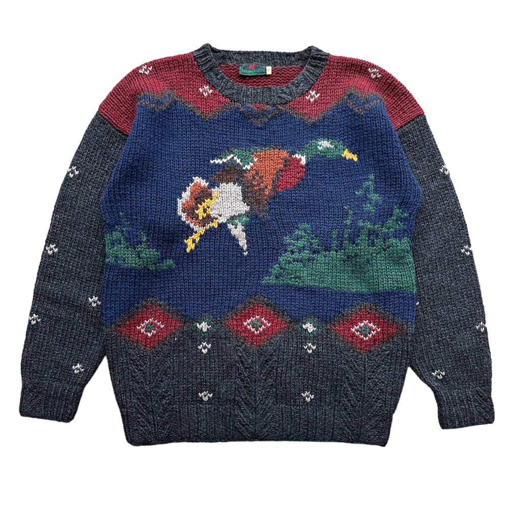 70s Abercrombie mallard duck wool sweater medium
