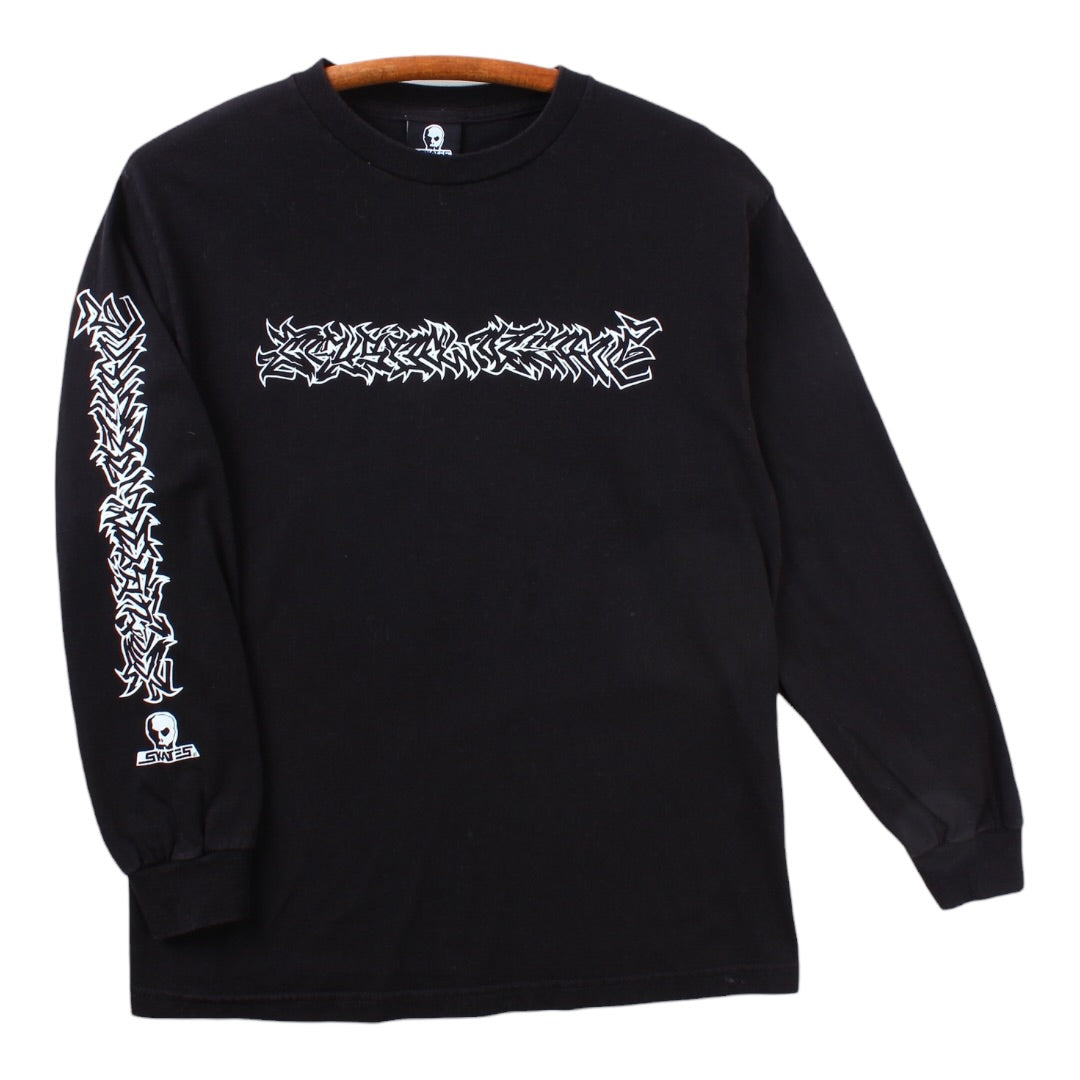 90s Skull skates by “krews” longsleeve S/M – Vintage Sponsor