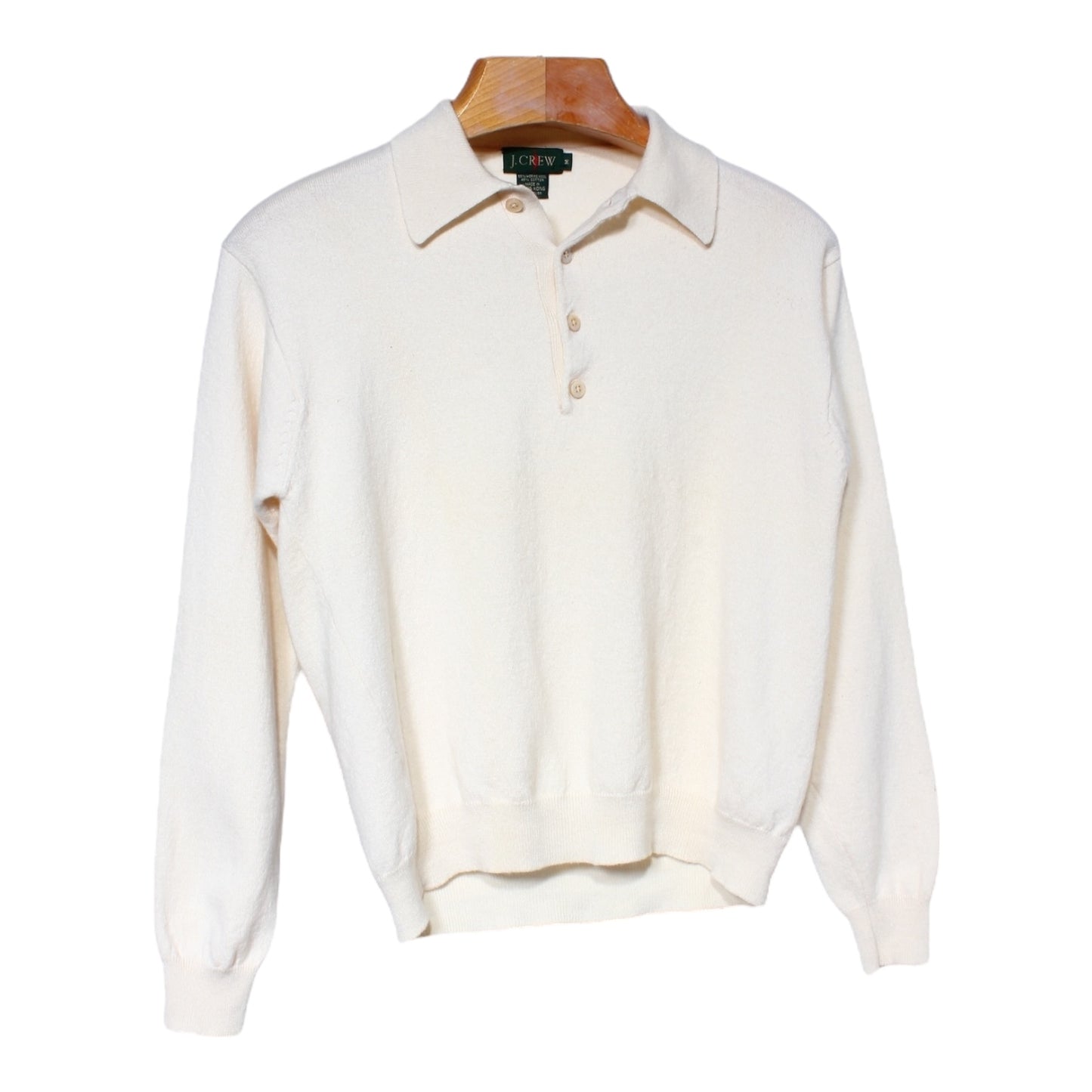 90s J Crew merino wool polo sweater Small