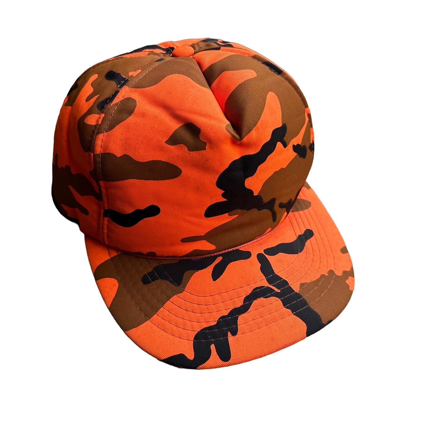 Foam orange camo hat