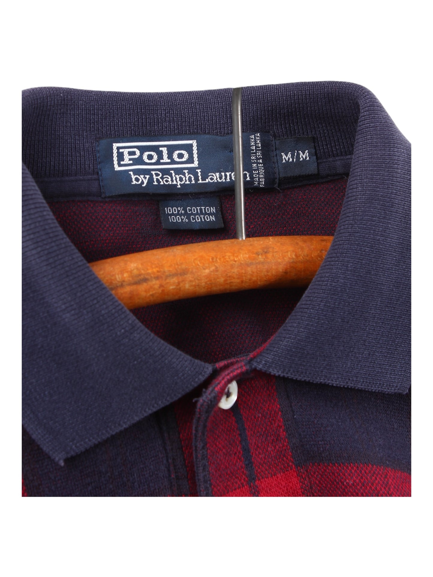 90s Polo Ralph Lauren plaid polo shirt medium