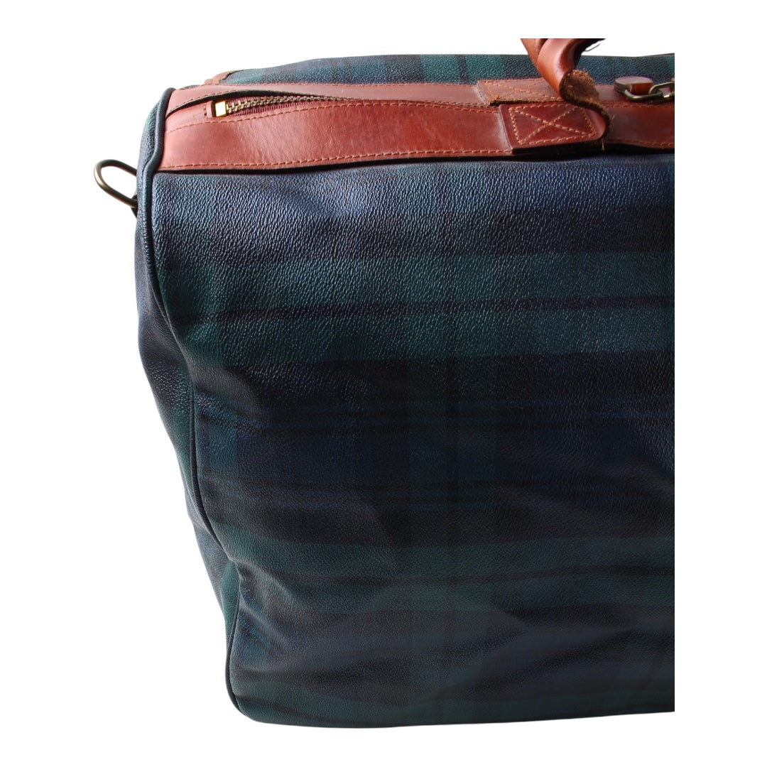 80s Polo Ralph Lauren black watch weekender bag