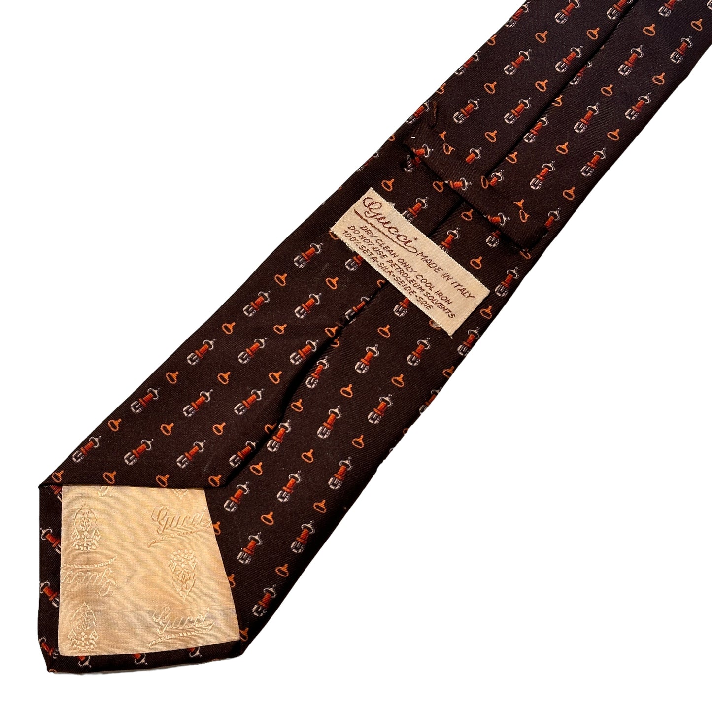 80s Gucci horse bit tie