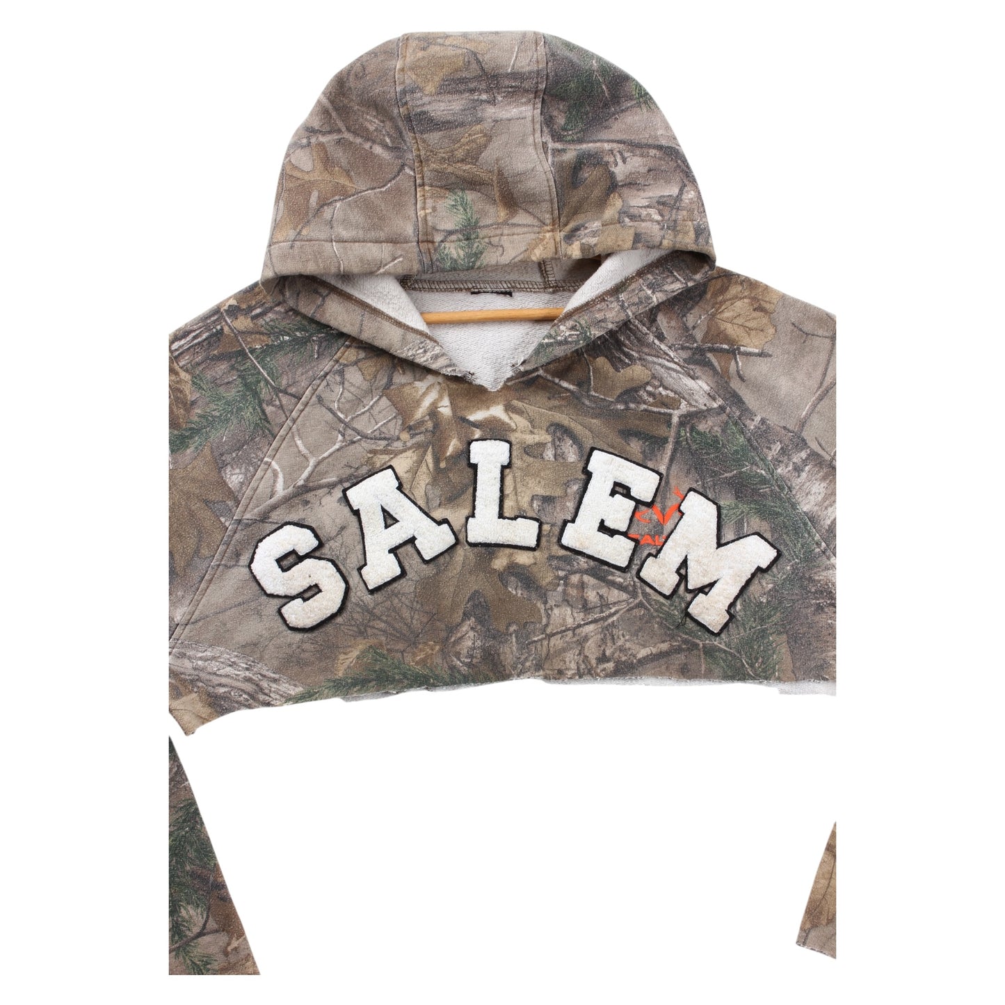 Salem fan made cropped camo hood