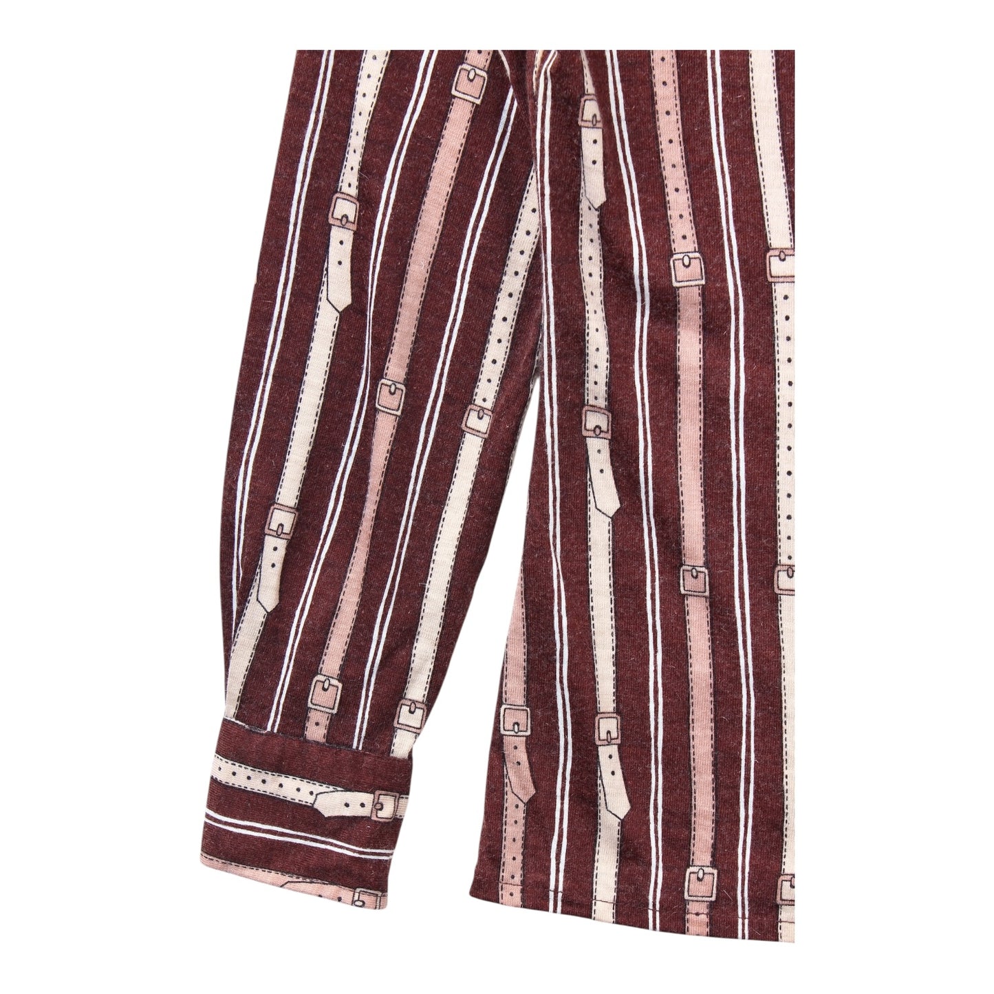 90s Belt print shirt wool women’s sized XS?