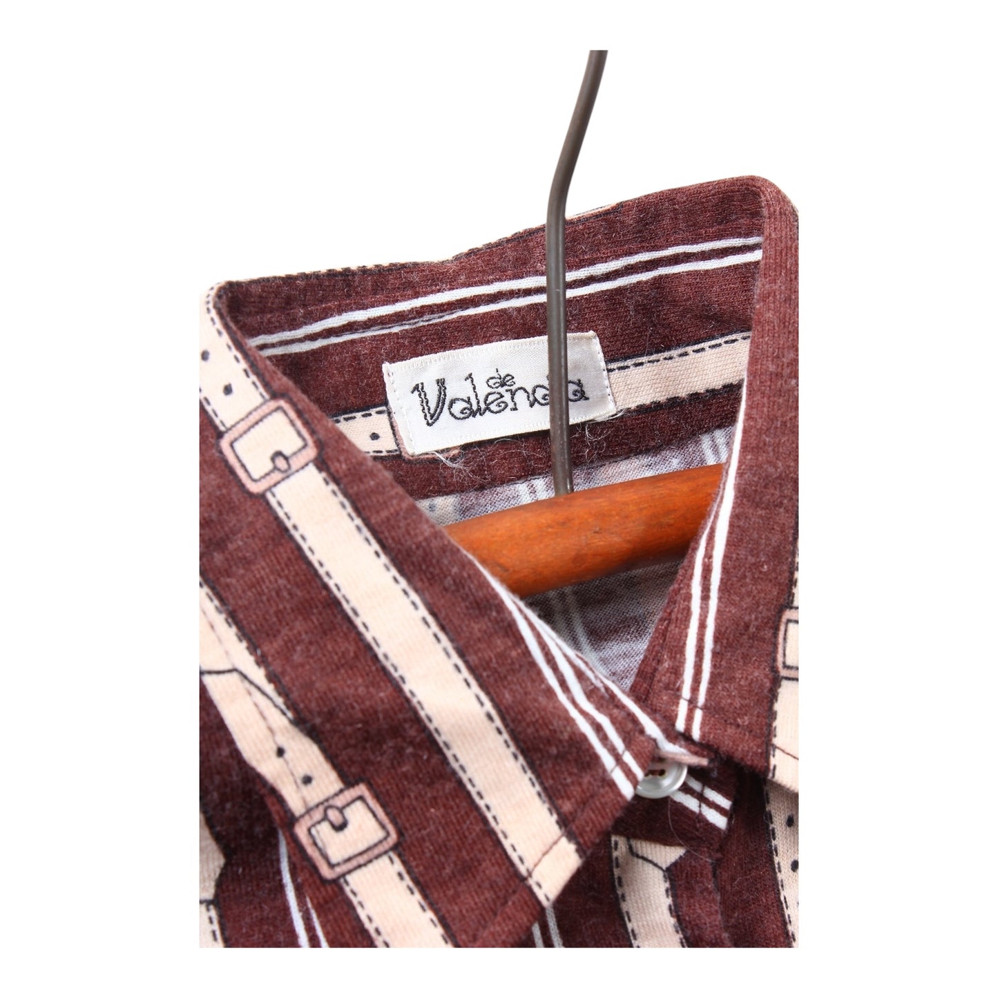 90s Belt print shirt wool women’s sized XS?