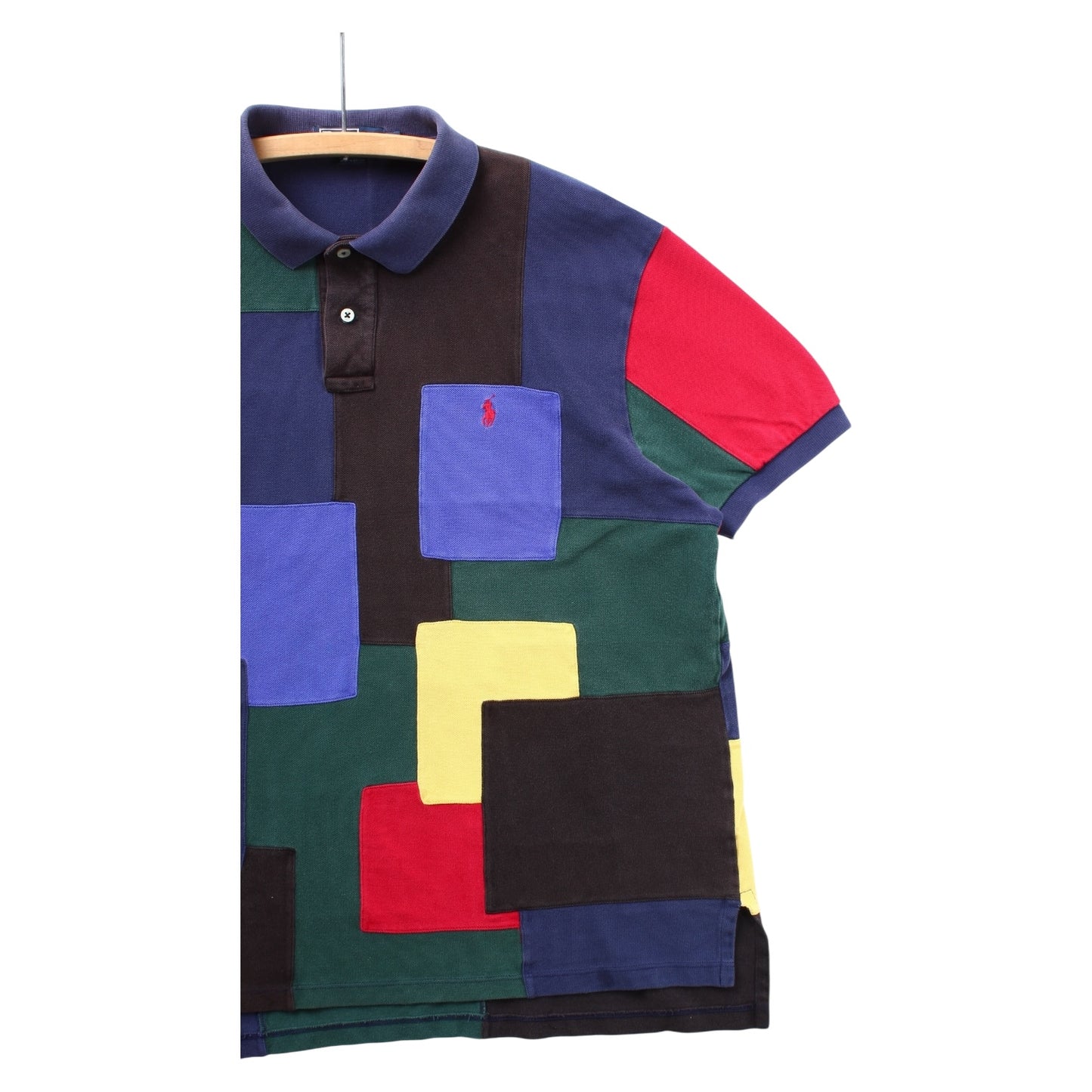 90s Polo Ralph Lauren patchwork polo XL