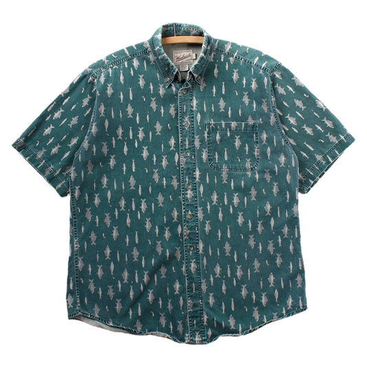 Woolrich heavy cotton fish shirt XL