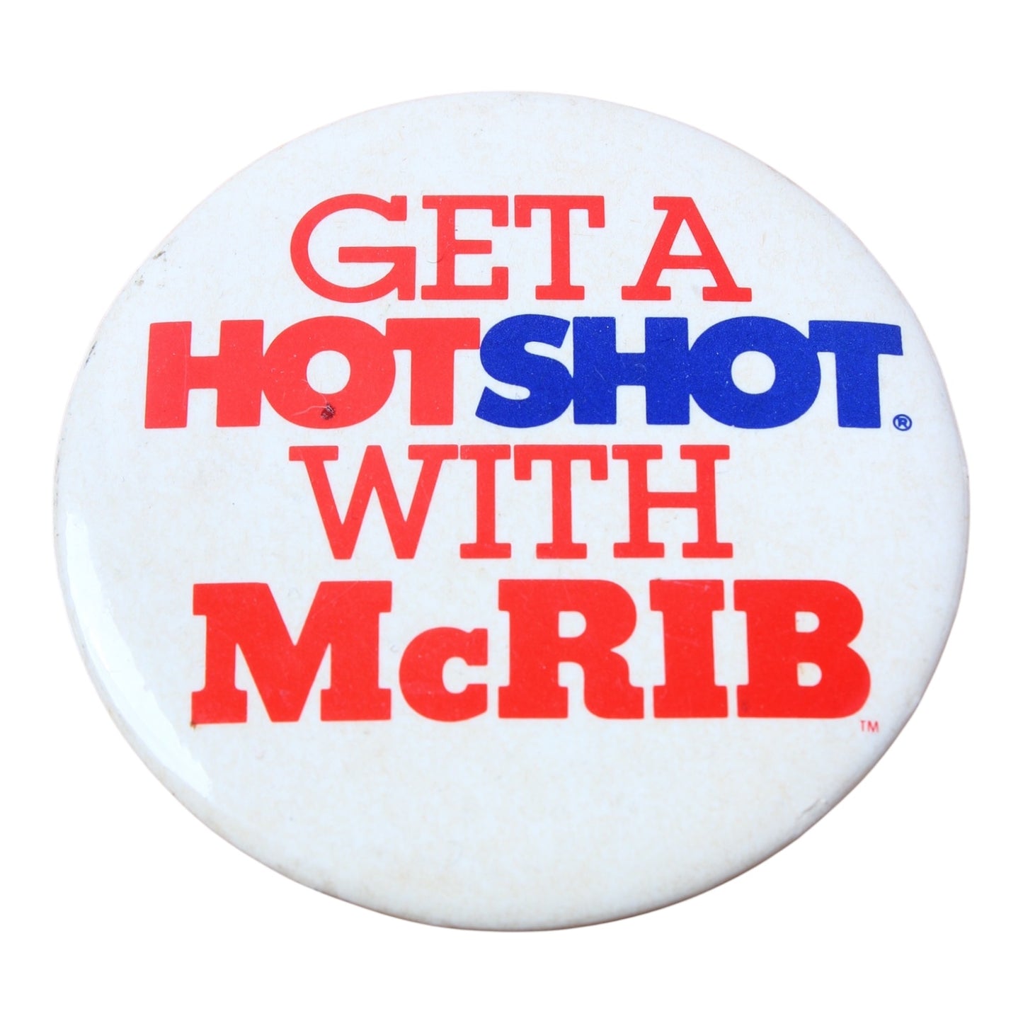 80s McRib hot shot pin