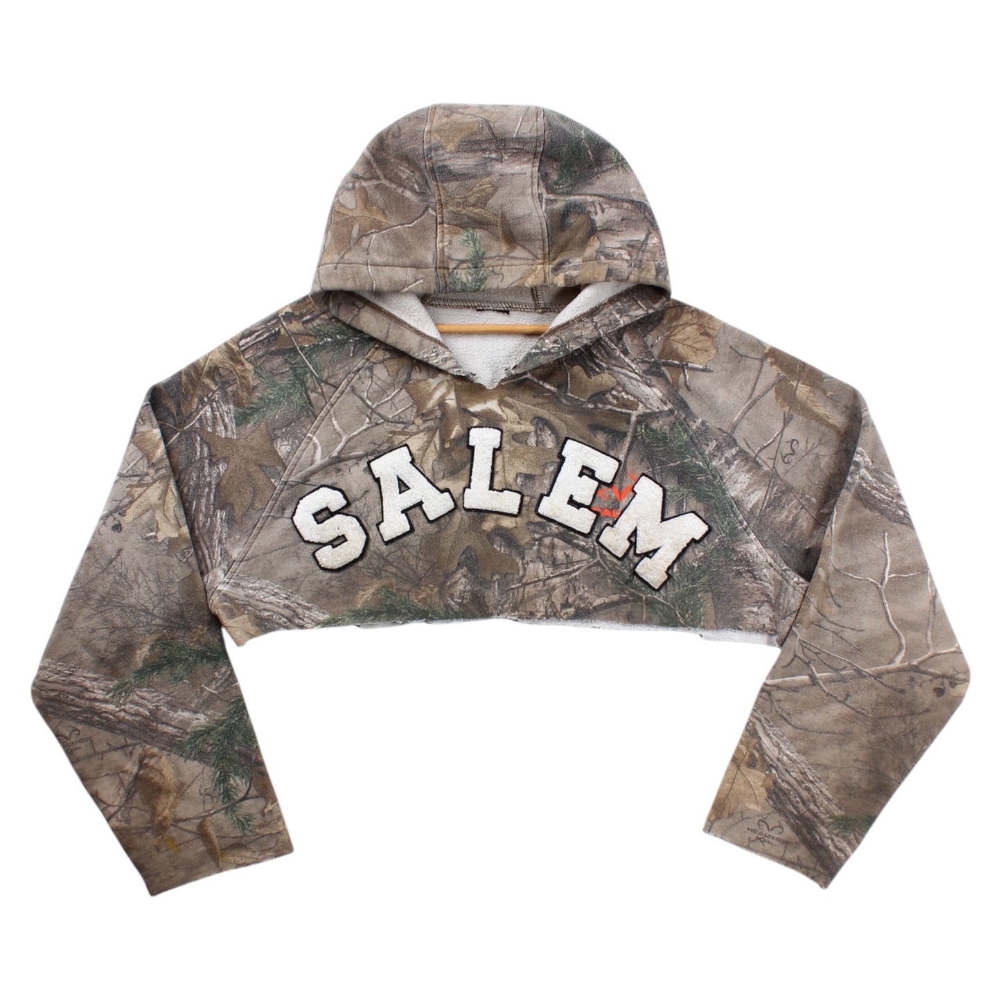 Salem fan made cropped camo hood