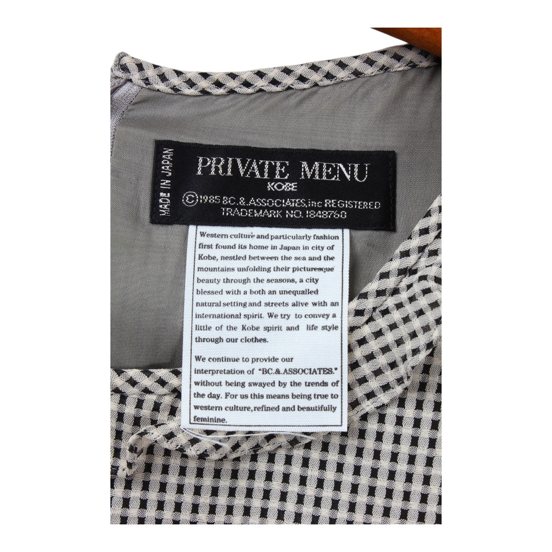 1987 Private menu Kobe japan dress