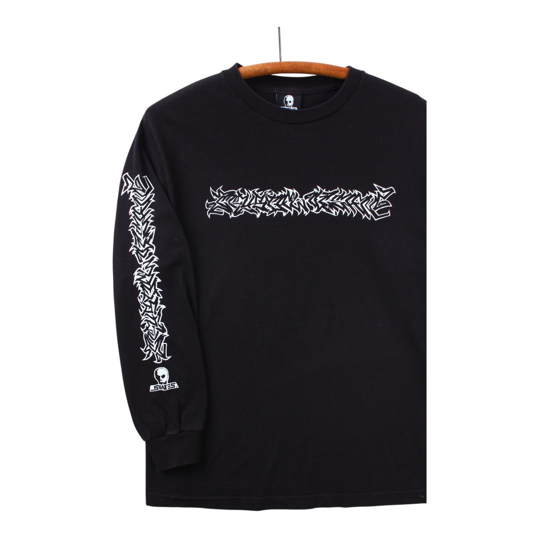 90s Skull skates by “krews” longsleeve S/M – Vintage Sponsor