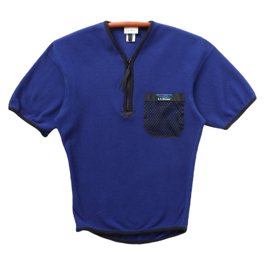 90s LL Bean short sleeve fleece paddling shirt Small