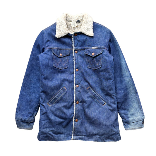 80s Wrangler sherpa denim jacket Small