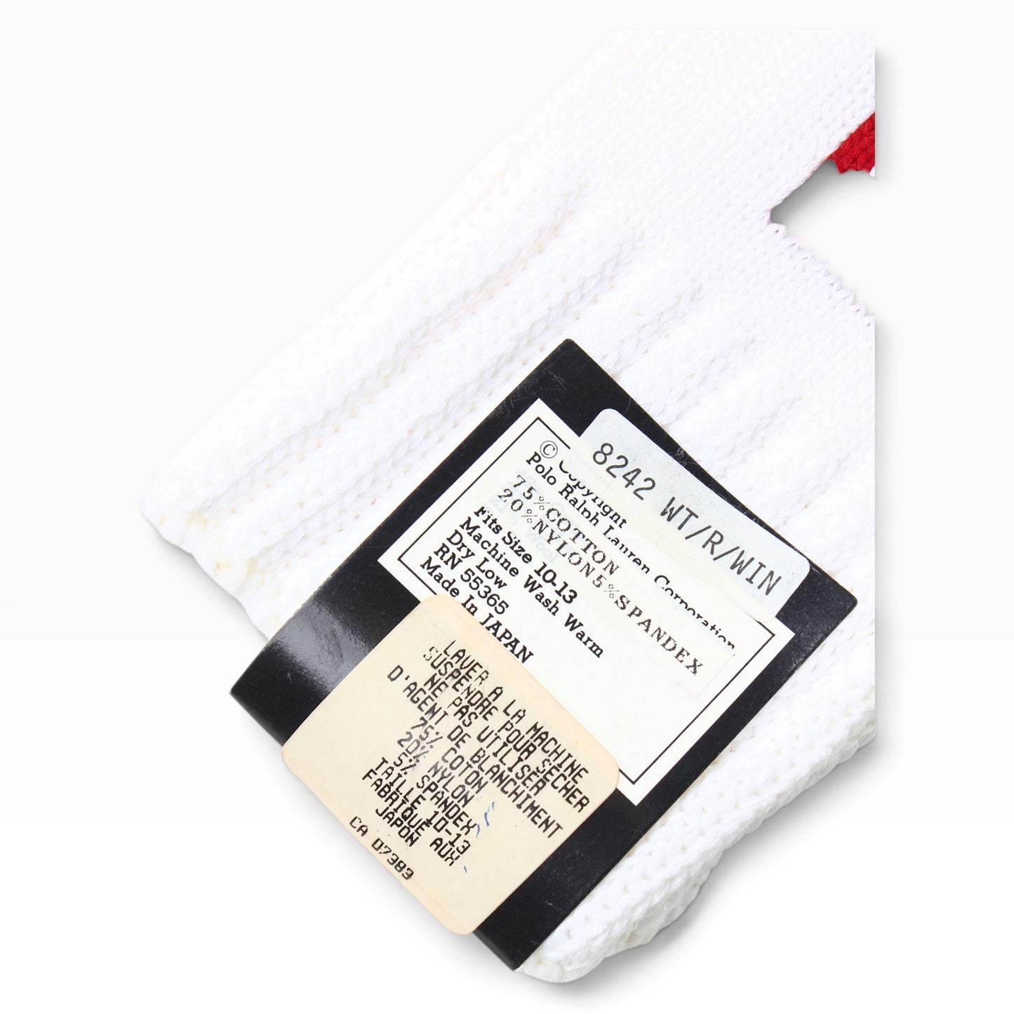 1992 Polo Ralph Lauren tennis sock 10-13