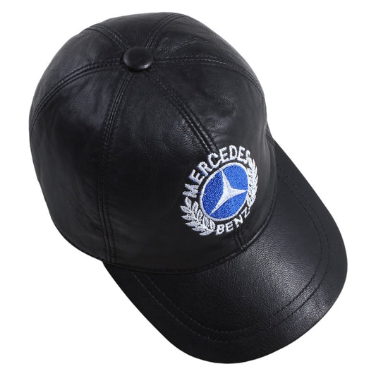 Leather mercedes benz hat
