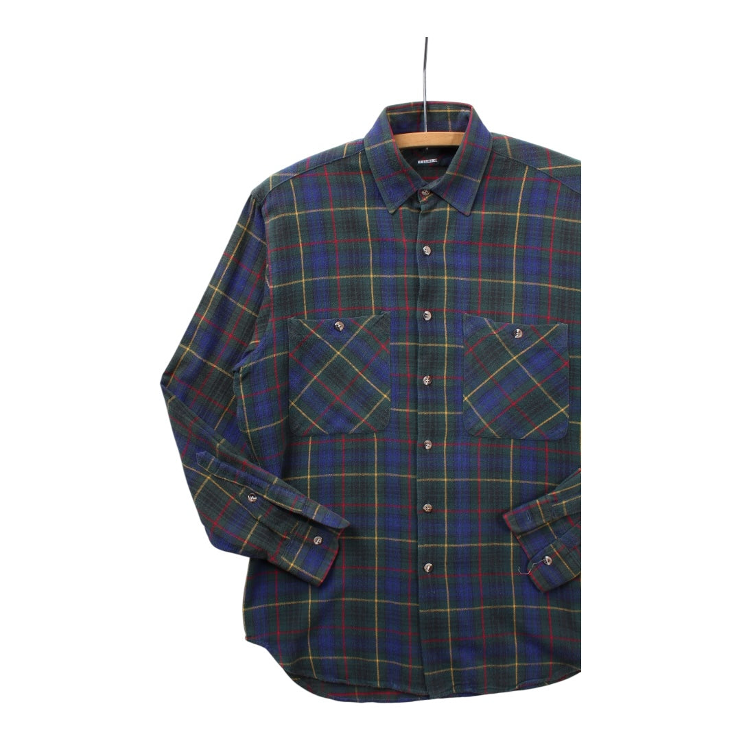 80s Plaid flannel medium
